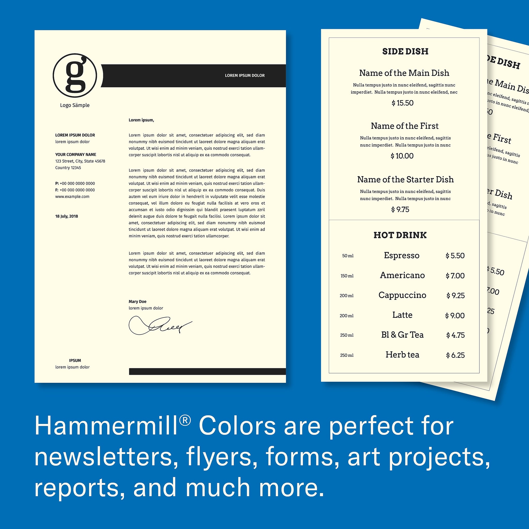 Hammermill Recycled Fore MP Colors Multipurpose Paper, 20 lbs., 8.5