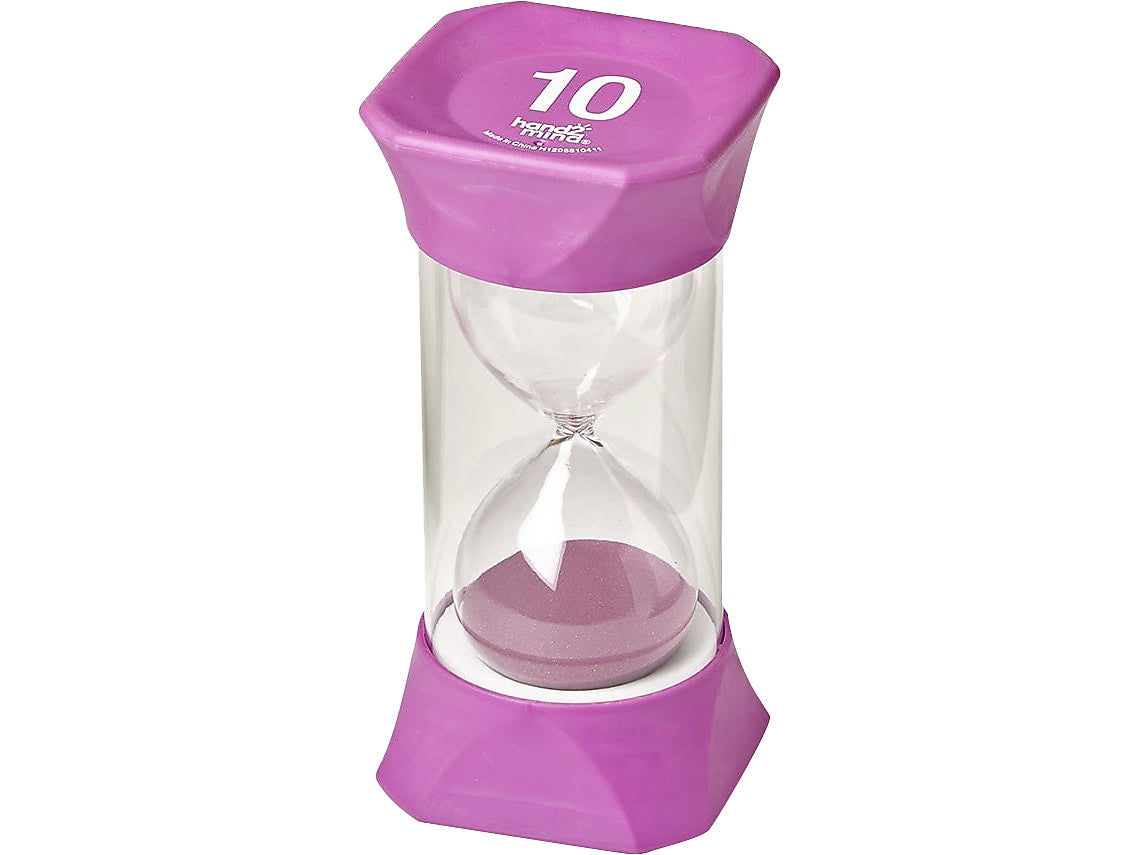 hand2mind Jumbo 10-Minute Sand Timer, Purple
