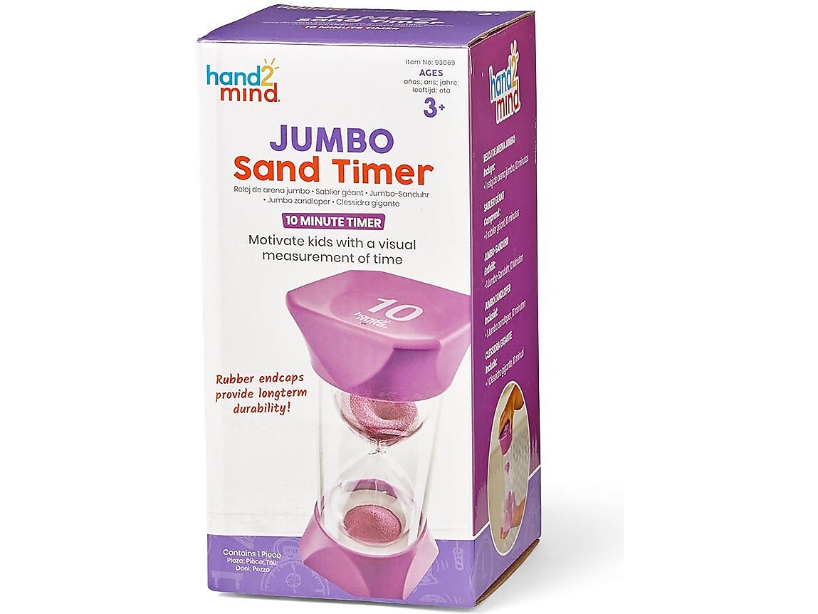 hand2mind Jumbo 10-Minute Sand Timer, Purple