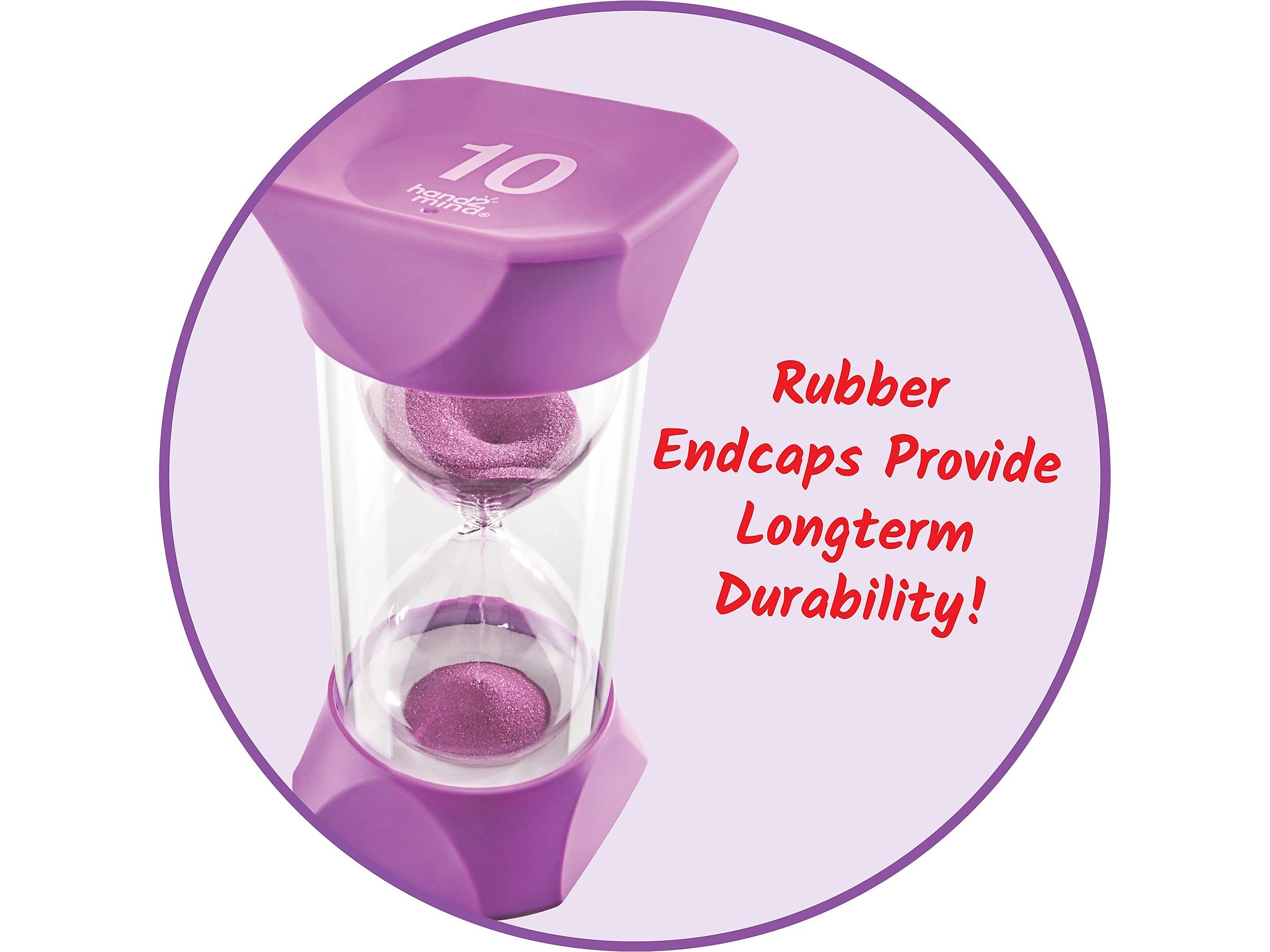 hand2mind Jumbo 10-Minute Sand Timer, Purple