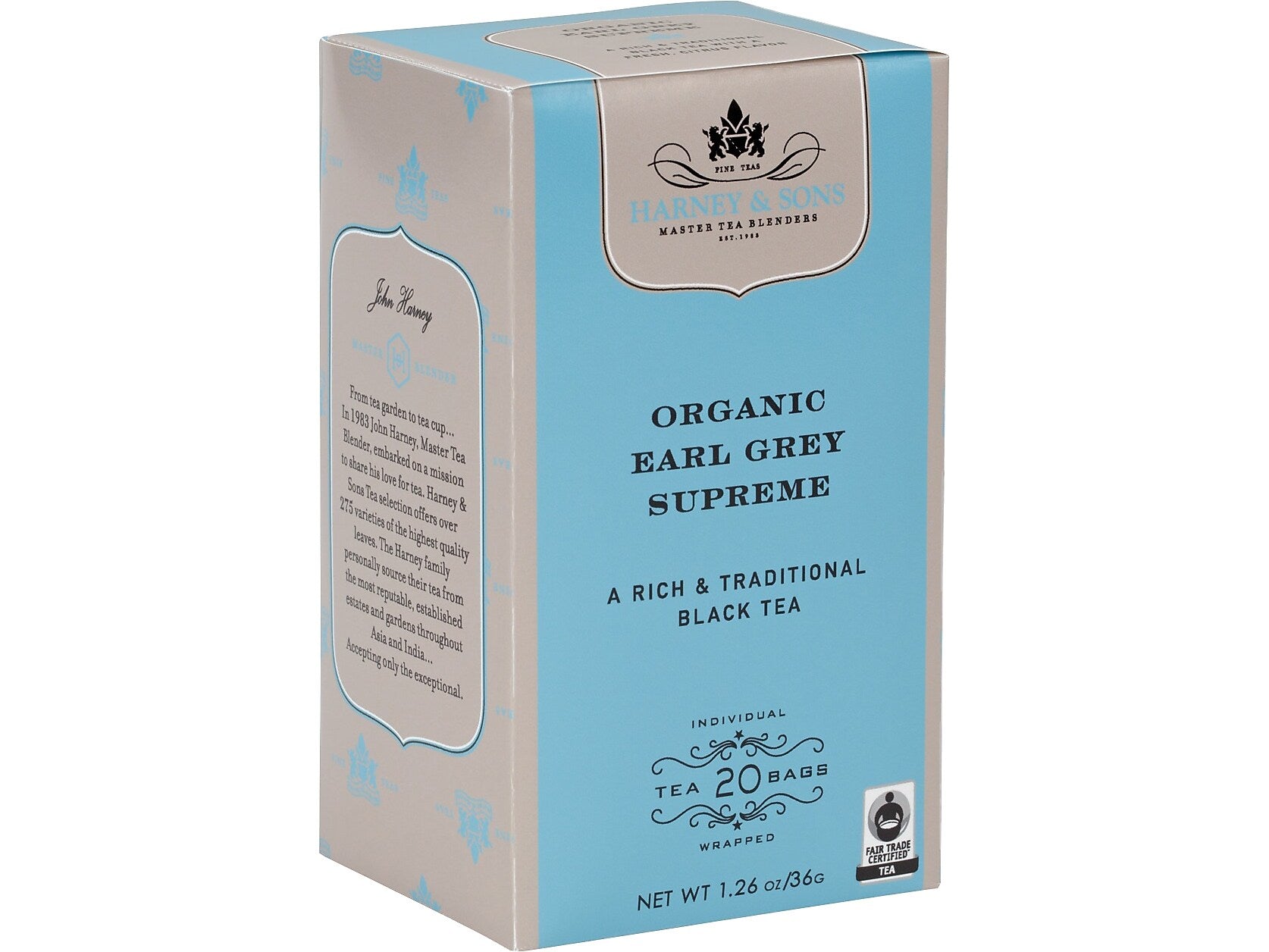 Harney & Sons Supreme Earl Grey Tea Bags, 20/Pack