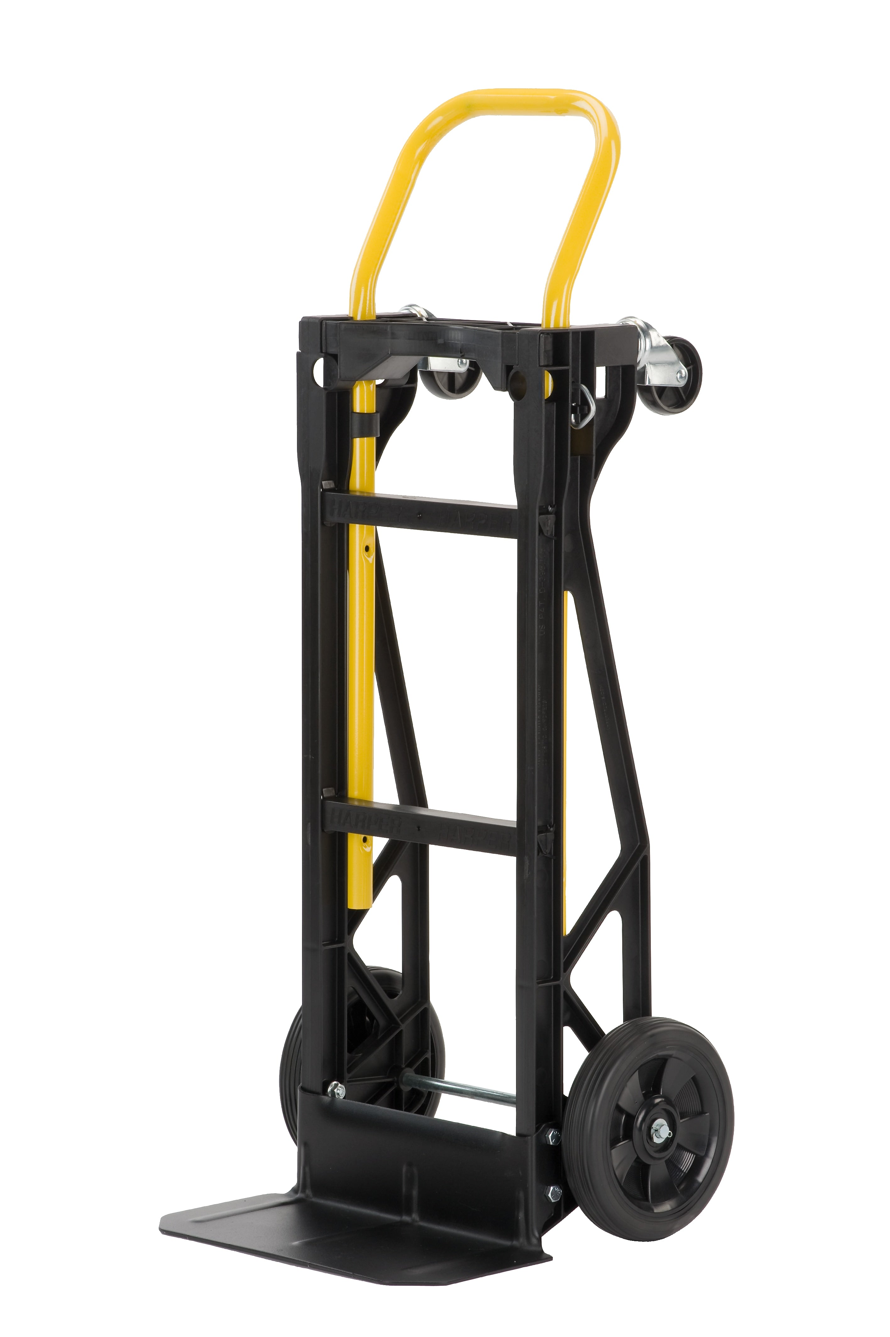 Harper Lightweight Glass Filled Nylon Plastic Convertible Hand Truck and Dolly, 400 lb. Capacity