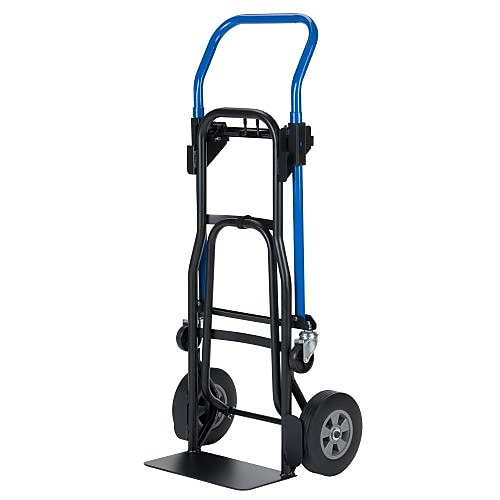 Harper Trucks 3 in 1 Quick Change Steel Convertible Hand Truck with Nose Extension, 500 lbs. Capacity