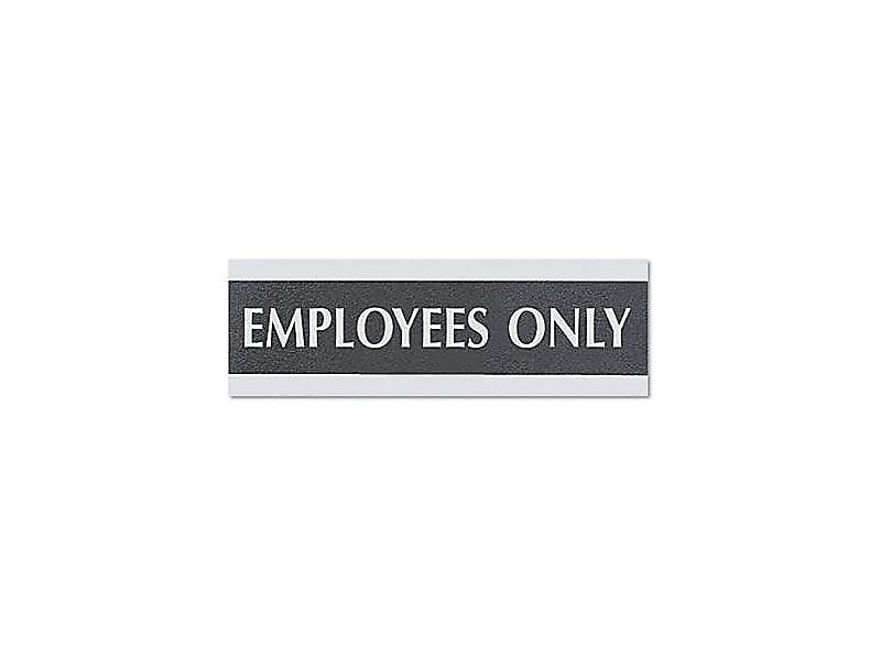 Headline Century Series Employees Only Indoor Door Sign, 9