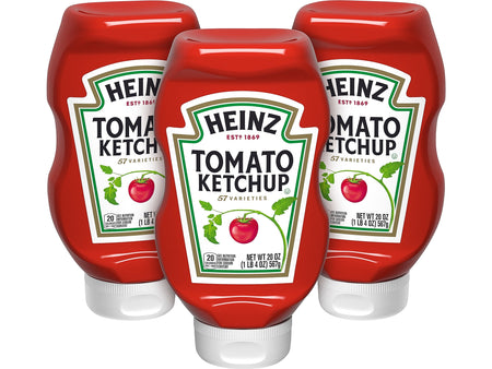 Heinz Tomato Ketchup, 20 oz., 3/Pack