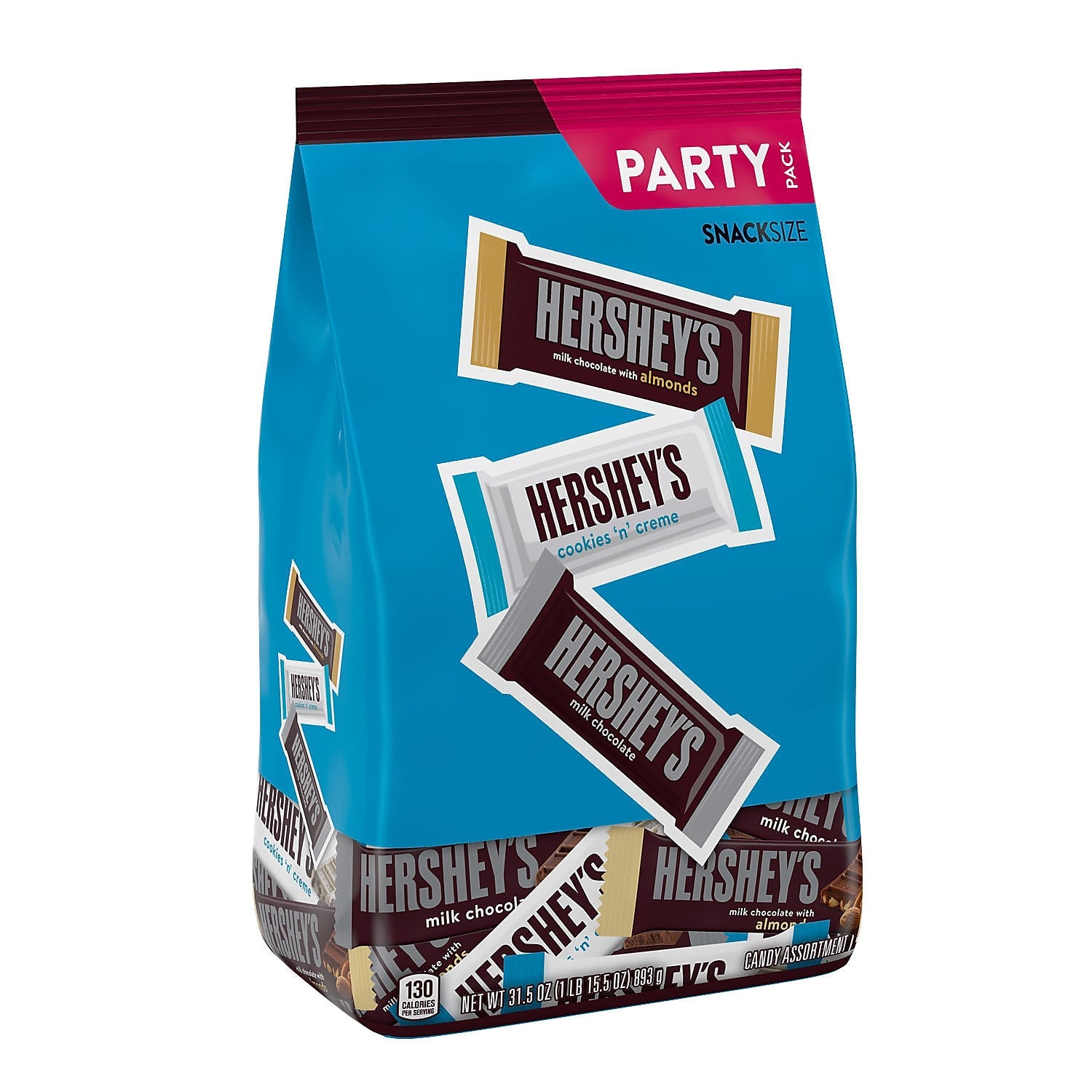 HERSHEY'S Assorted Milk Chocolate and White Creme Candy Party Pack, 31.5 oz