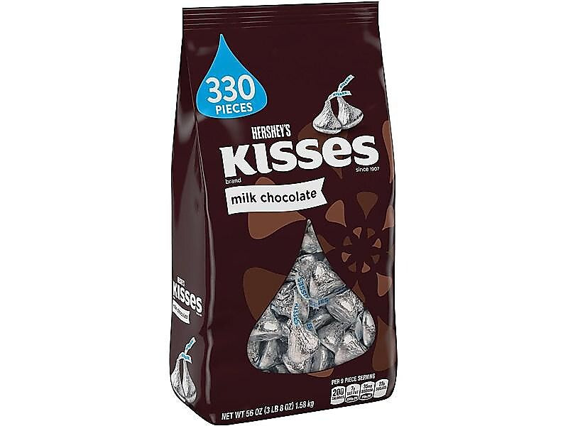 HERSHEY'S KISSES Milk Chocolate Pieces, 56 oz., 330/Bag