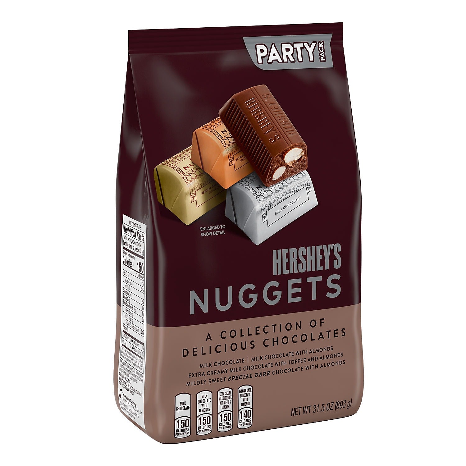 HERSHEY'S NUGGETS Assorted Chocolate Candy Party Pack, 31.5 oz