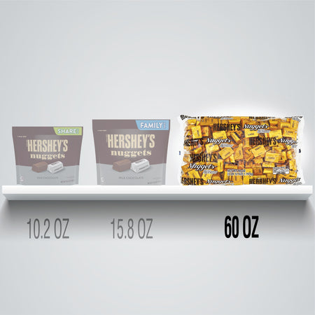 Hershey's Nuggets Extra Creamy Milk Chocolate Candy Bar with Toffee and Almonds, 60 oz.