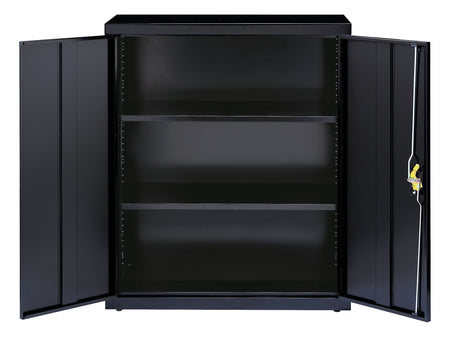 Hirsh 42" Steel Storage Cabinet with 3 Shelves, Black