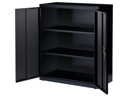 Hirsh 42" Steel Storage Cabinet with 3 Shelves, Black