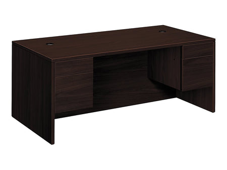 HON 10500 72" Double Pedestal Desk, Mahogany