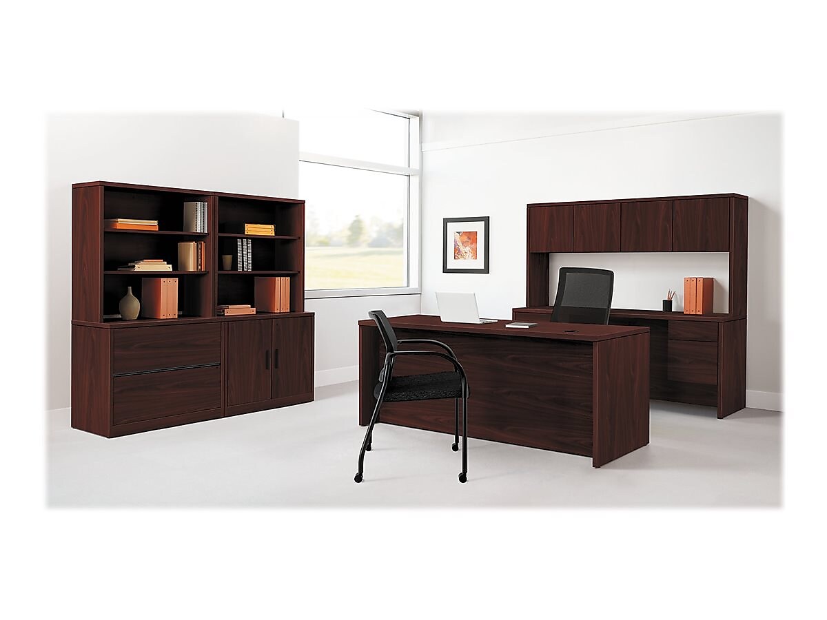 HON 10500 72" Double Pedestal Desk, Mahogany