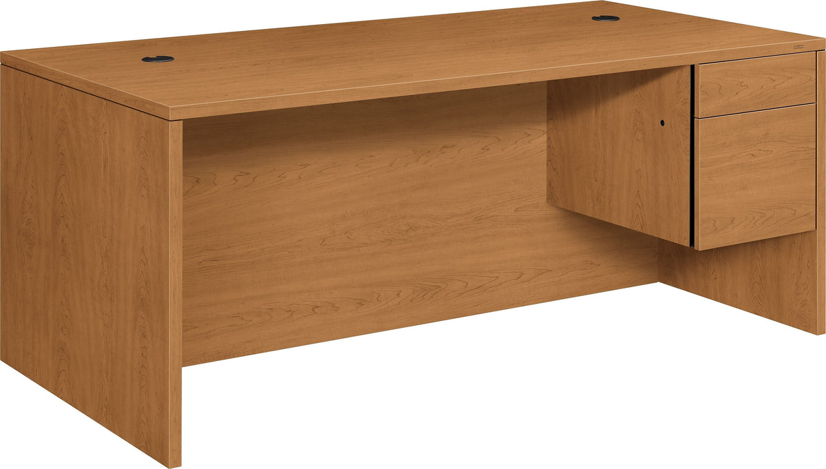 HON 10500 Series Right Pedestal Desk, Harvest, 29 1/2"H x 72"W x 36"D