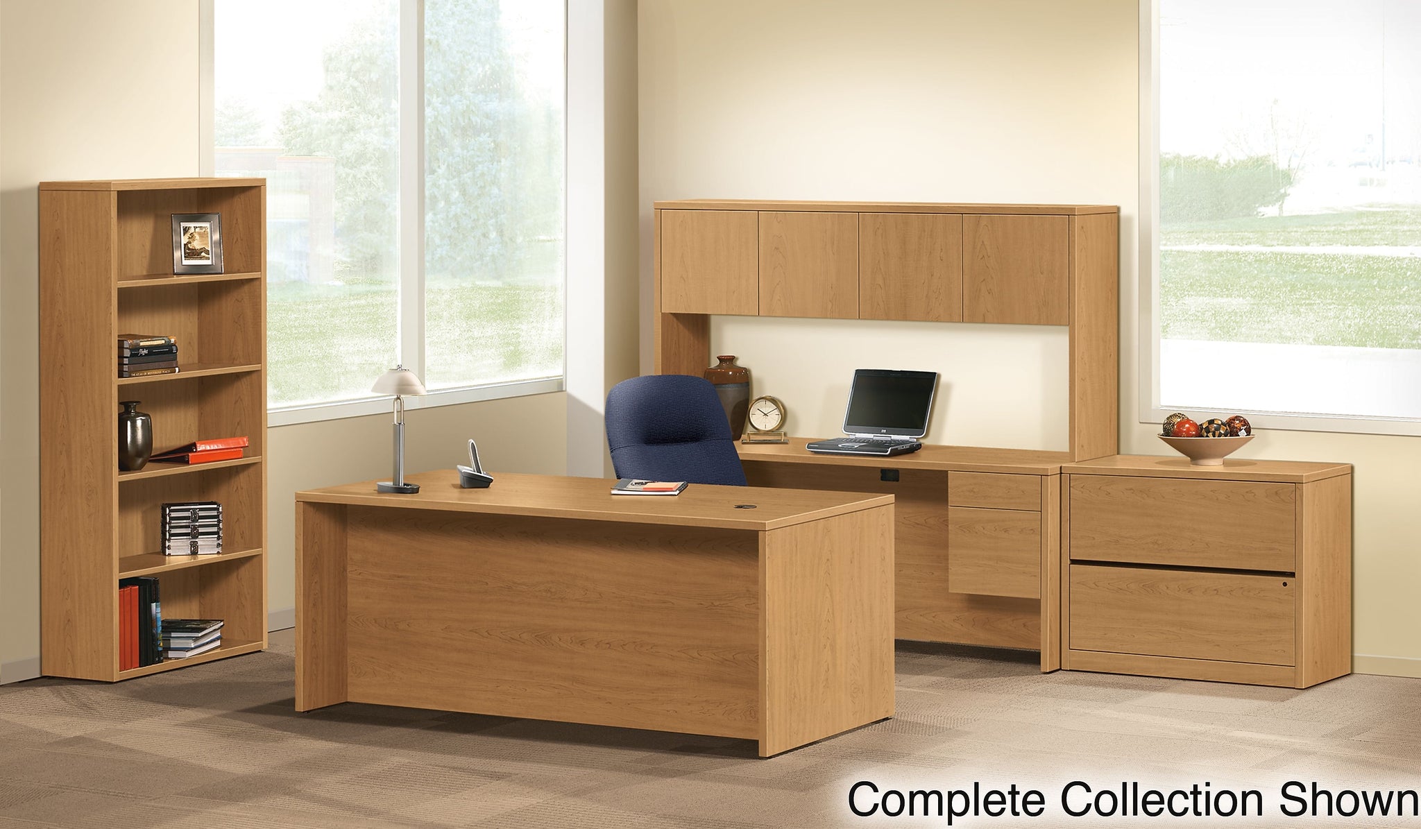 HON 10500 Series Right Pedestal Desk, Harvest, 29 1/2