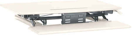 HON 35"W Desktop Riser with Keyboard Tray, White