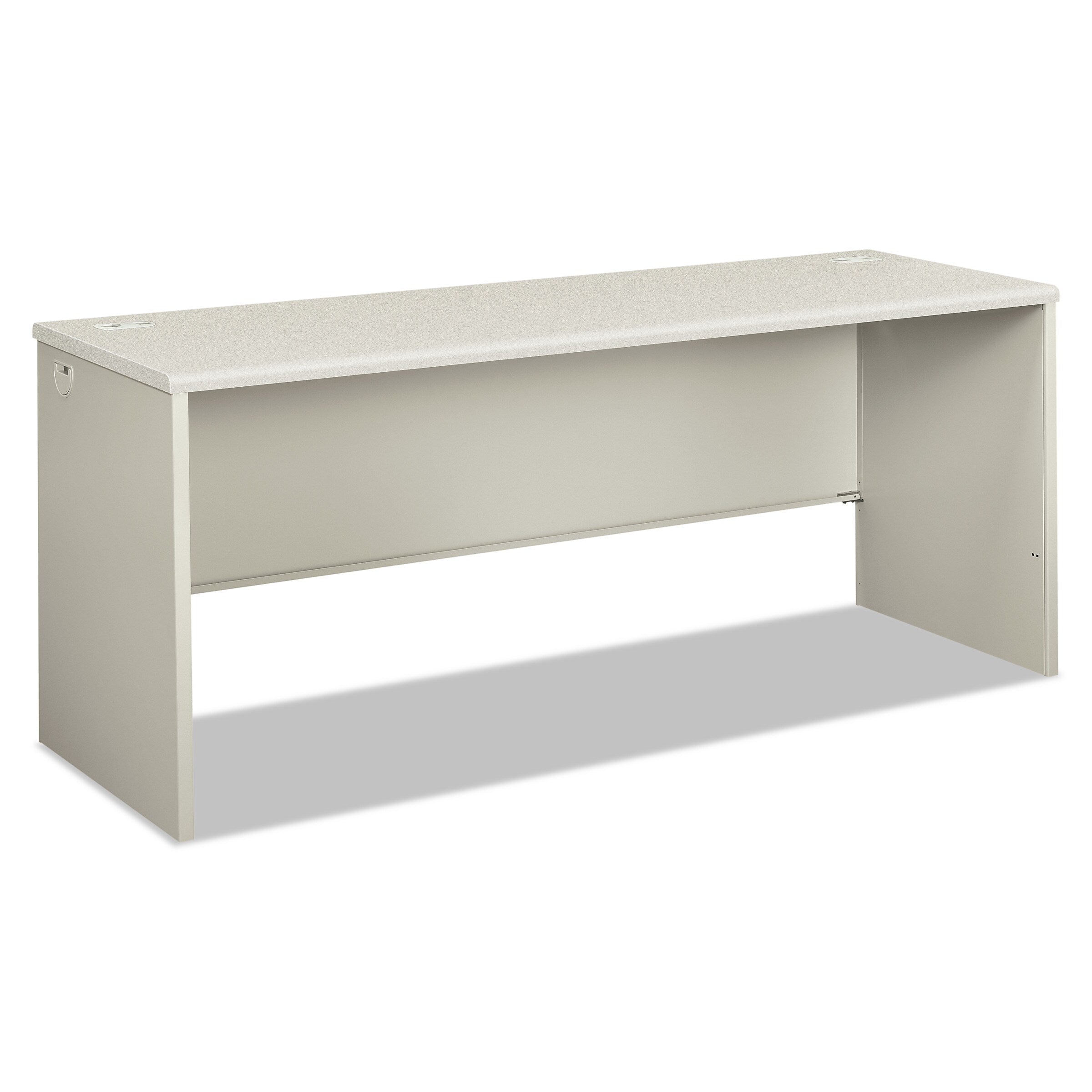 HON 38000 Series Desk Shell, Laminate, 72w x 24d x 30h, Silver Mesh/Light Gray