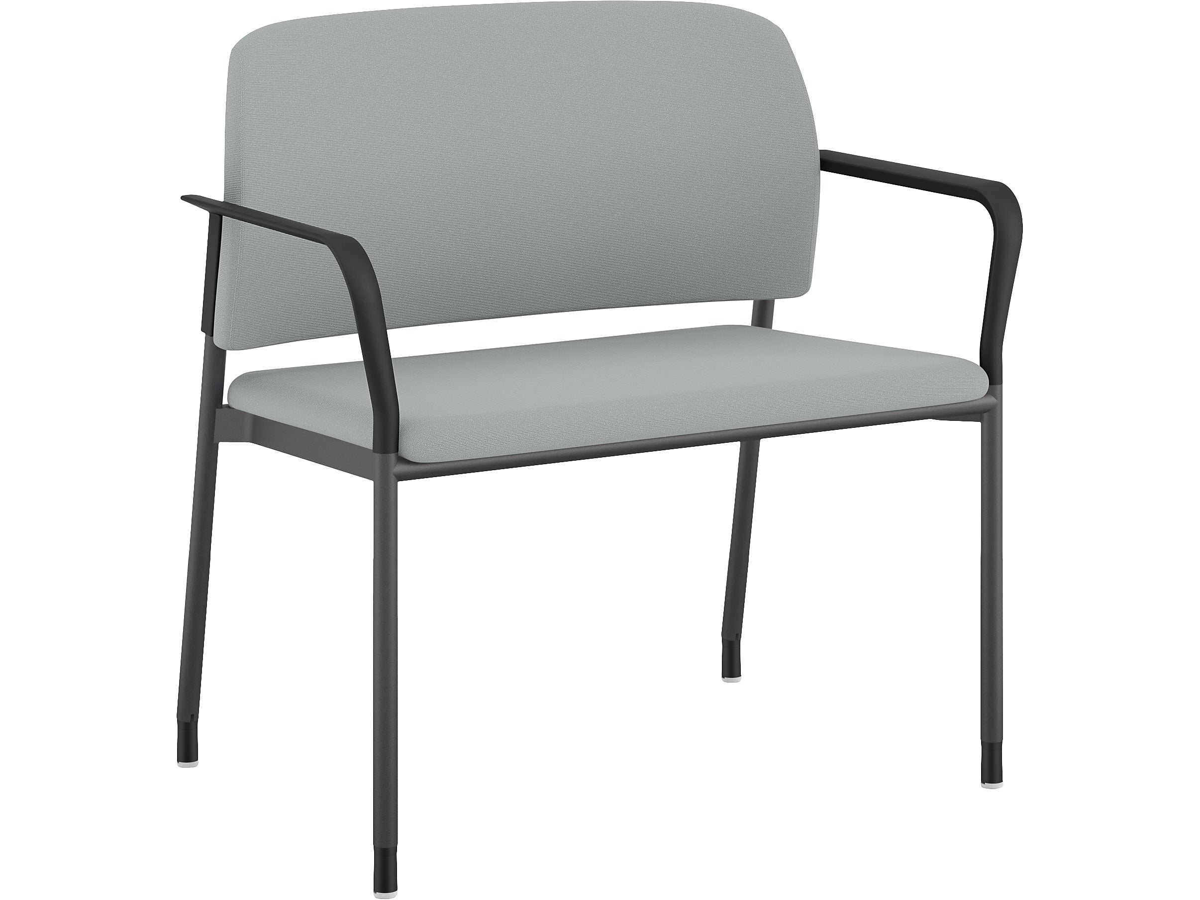 HON Accommodate Vinyl Upholstered Bariatric Stacking Chair, Flint/Textured Charcoal