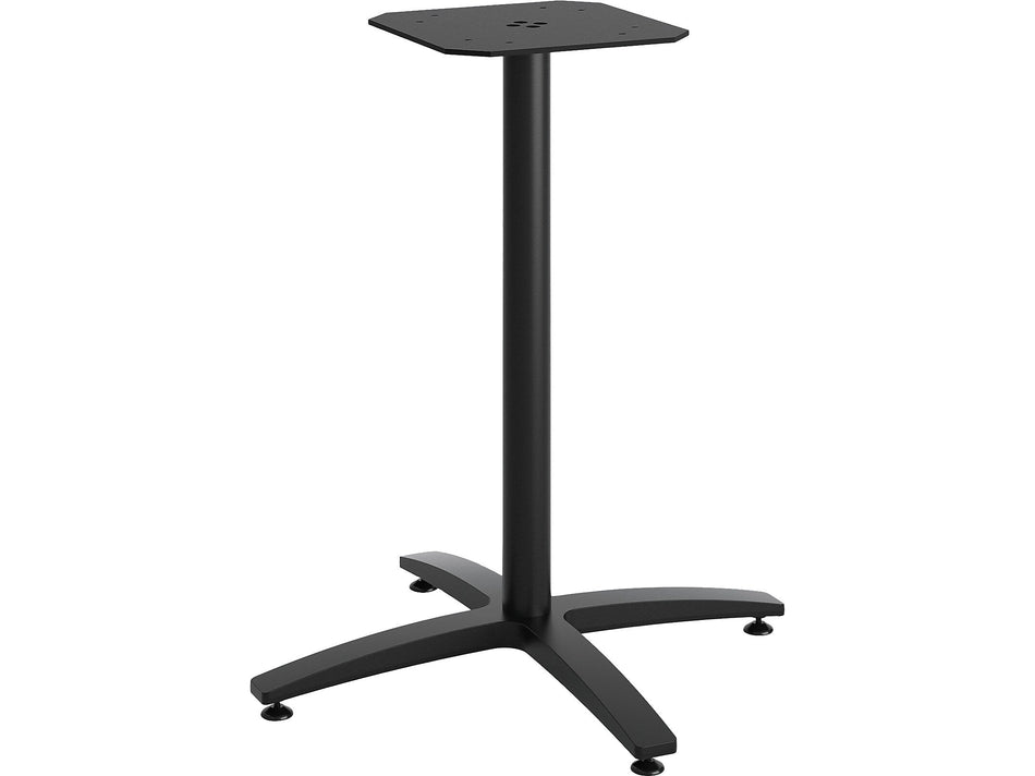 HON Between 29.57" Aluminum Table Base, Black Mica Texture