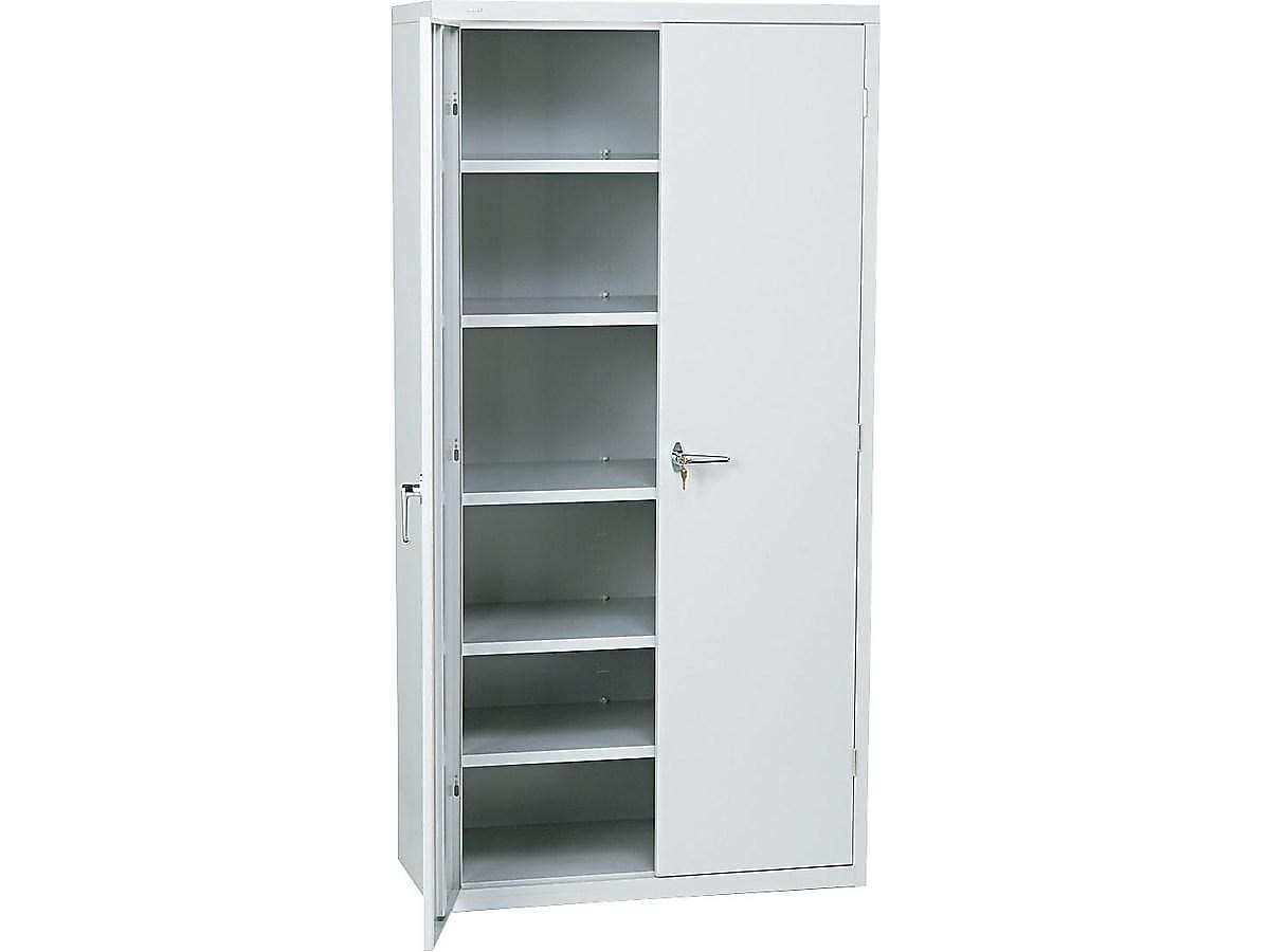 HON Brigade 72" Steel Storage Cabinet with 5 Shelves, Light Gray