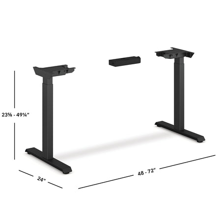 HON Coordinate 27"-46"H Height-Adjustable Base, Black