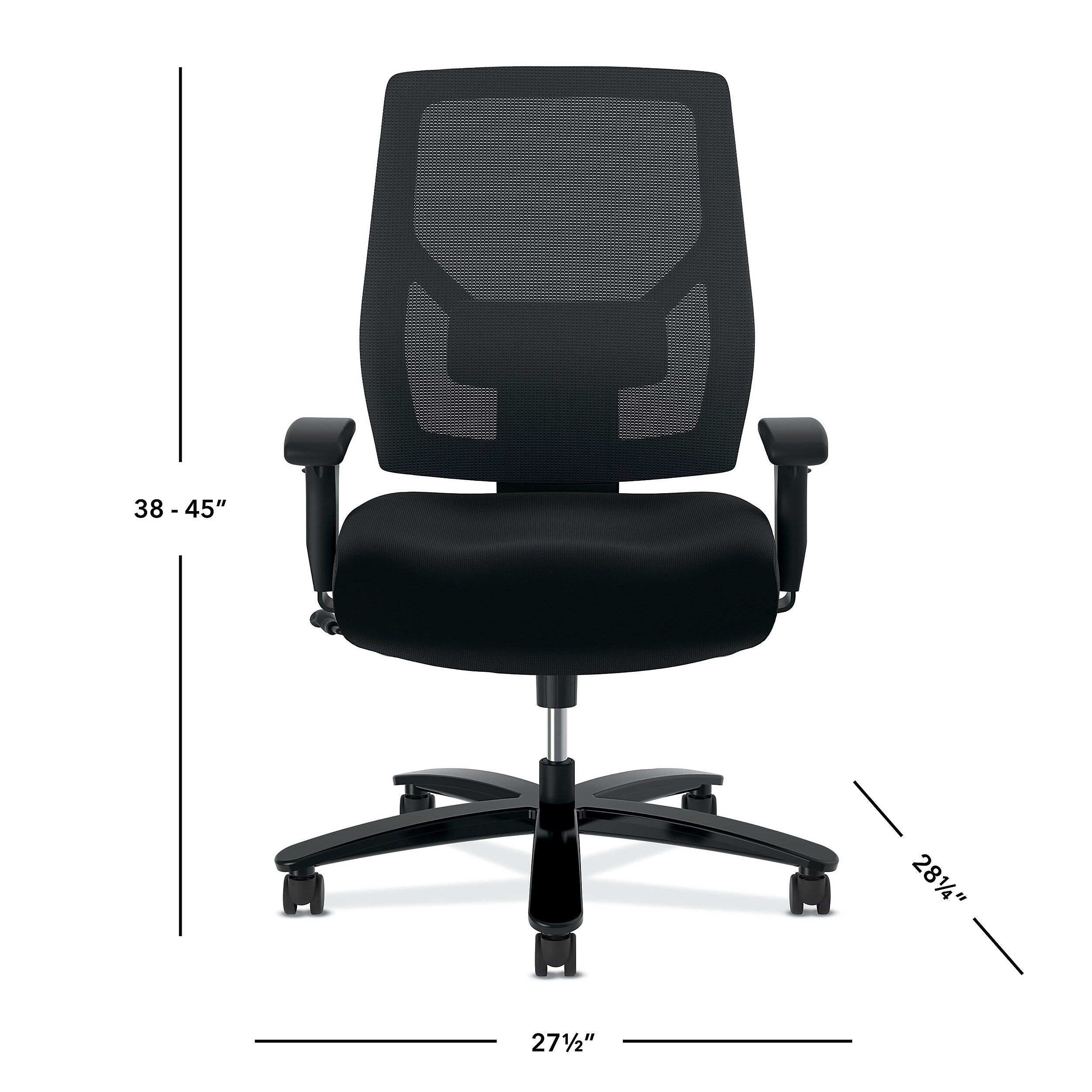 HON Crio Fabric Managers Big & Tall Chair, 450 lb. Capacity, Black