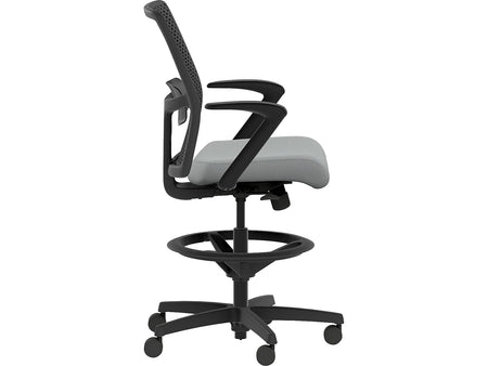 HON Ignition 2.0 ReActiv Back Vinyl Upholstered Task Chair with Lumbar Support, Black/Gray