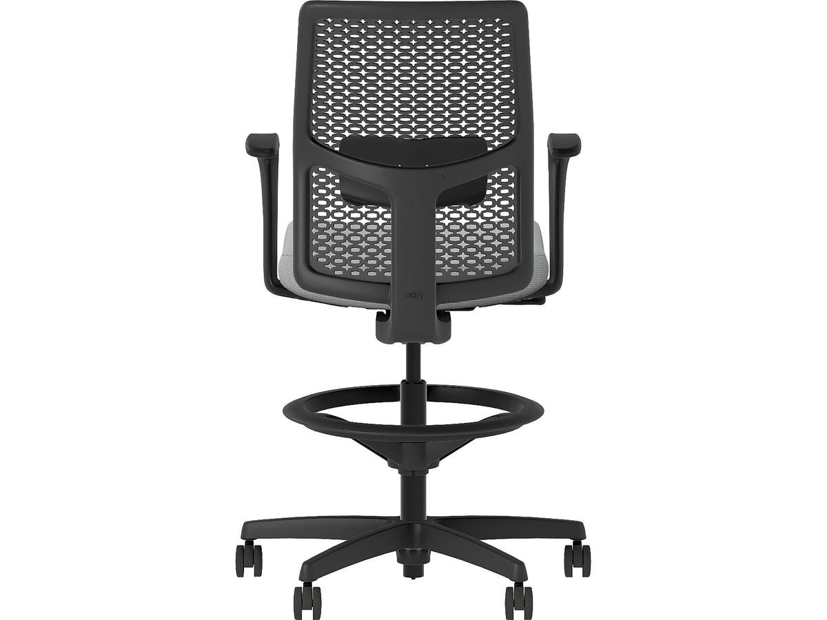 HON Ignition 2.0 ReActiv Back Vinyl Upholstered Task Chair with Lumbar Support, Black/Gray