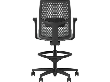 HON Ignition 2.0 ReActiv Back Vinyl Upholstered Task Chair with Lumbar Support, Black/Gray