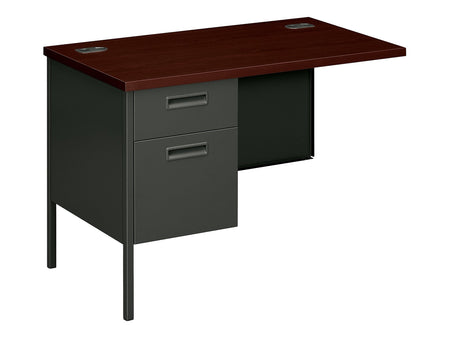 HON Metro Classic 42" Desk Return, Mahogany/Charcoal