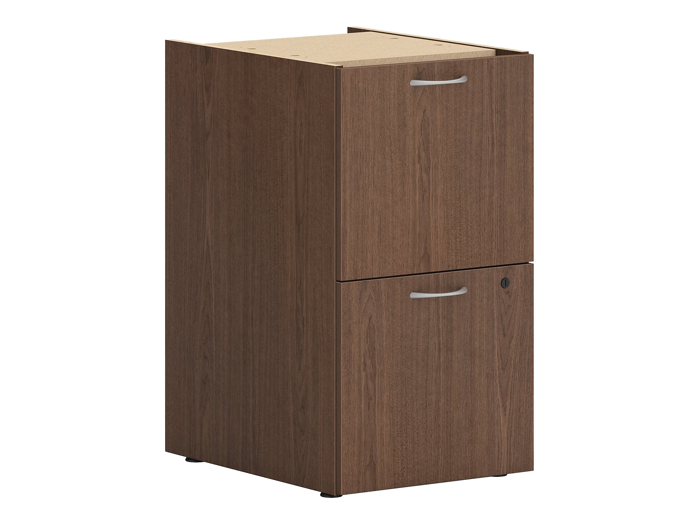 HON Mod 2-Drawer Mobile Vertical File Cabinet, Letter/Legal Size, Lockable, 28"H x 15"W x 20"D, Sepia Walnut