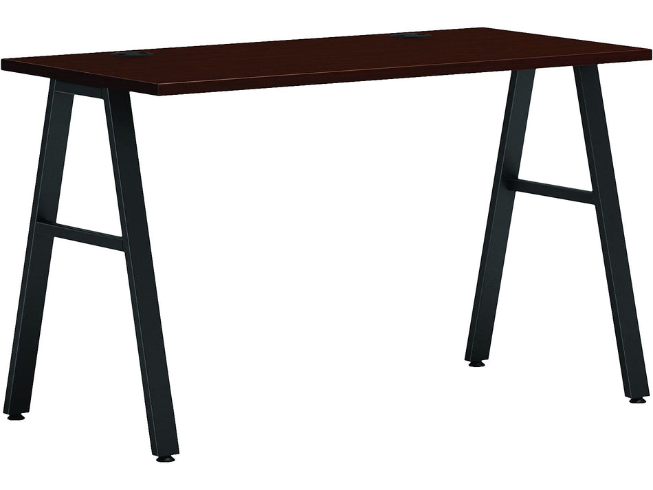 HON Mod 48"W Writing Desk, Traditional Mahogany