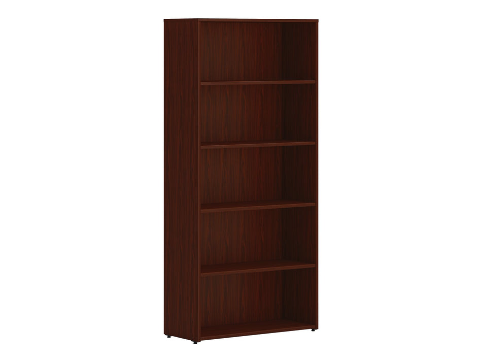 HON Mod 5-Shelf 65"H Bookcase, Traditional Mahogany