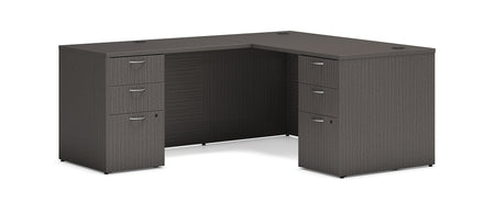 HON Mod 60"W L-Shaped Workstation, Slate Teak