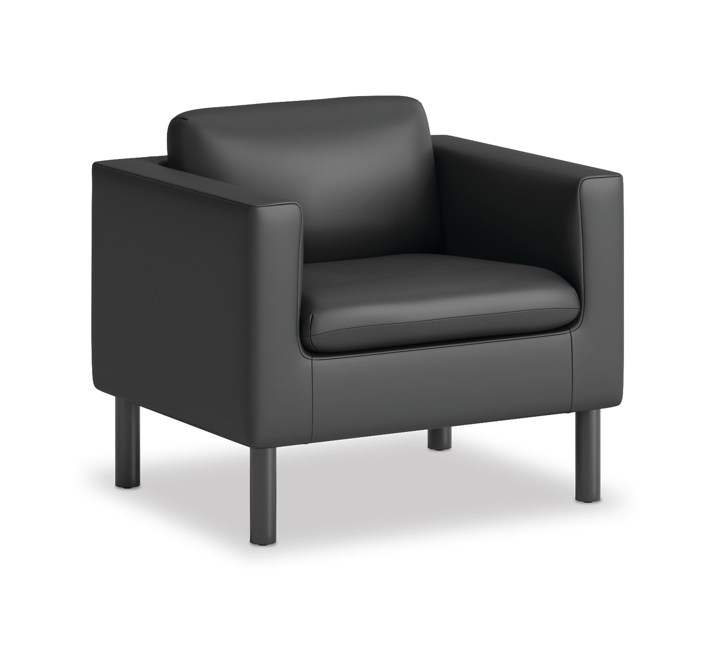 HON Parkwyn Polyurethane Club Chair, Black