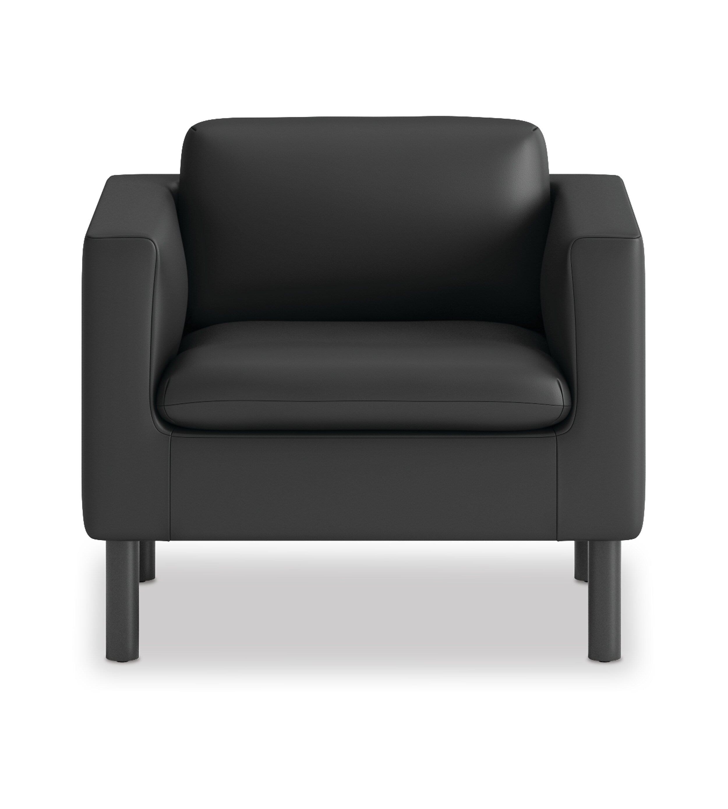 HON Parkwyn Polyurethane Club Chair, Black