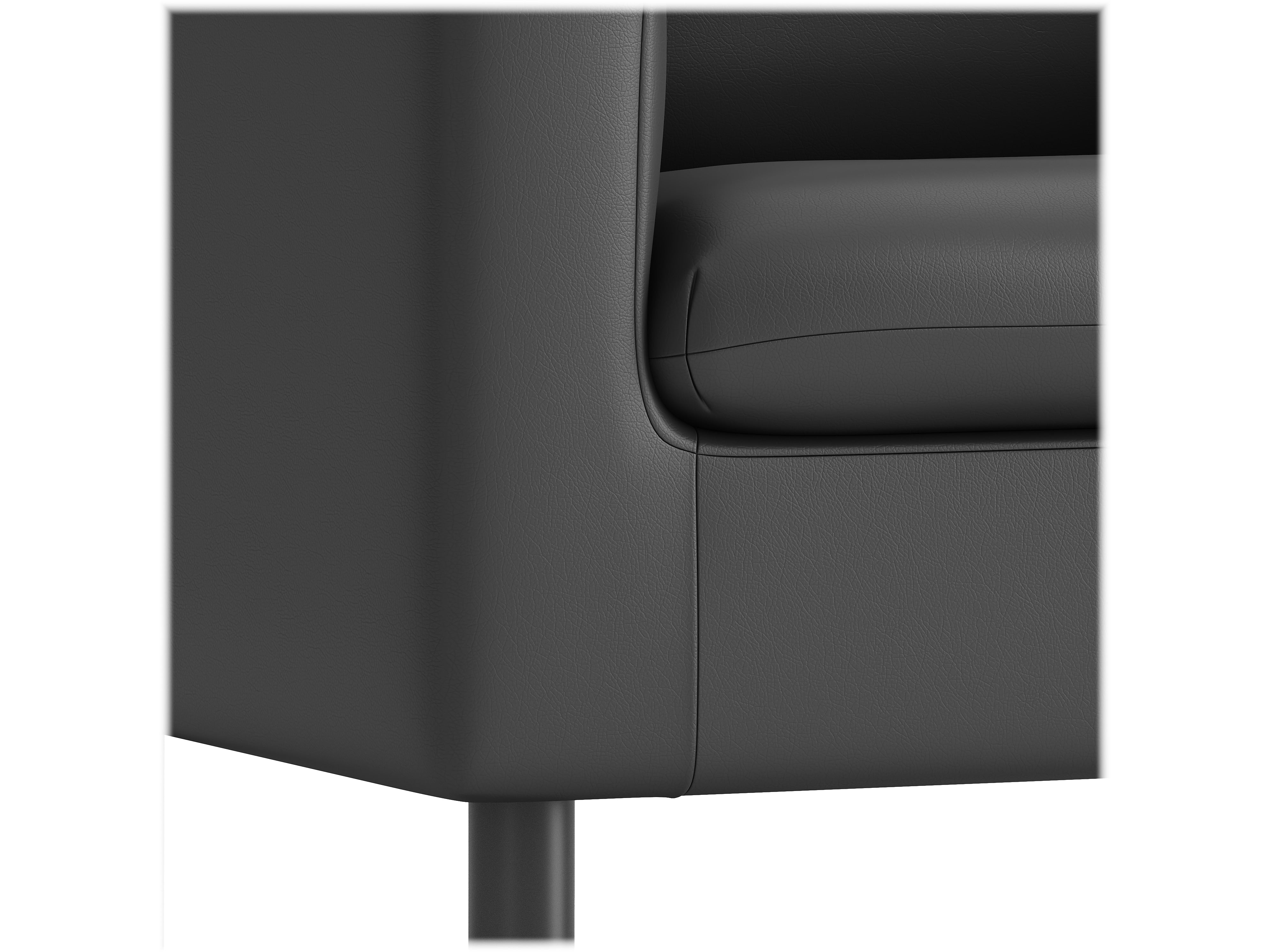 HON Parkwyn Polyurethane Club Chair, Black