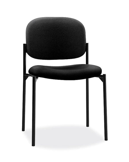 HON Scatter Fabric Stacking Guest Chair, Black