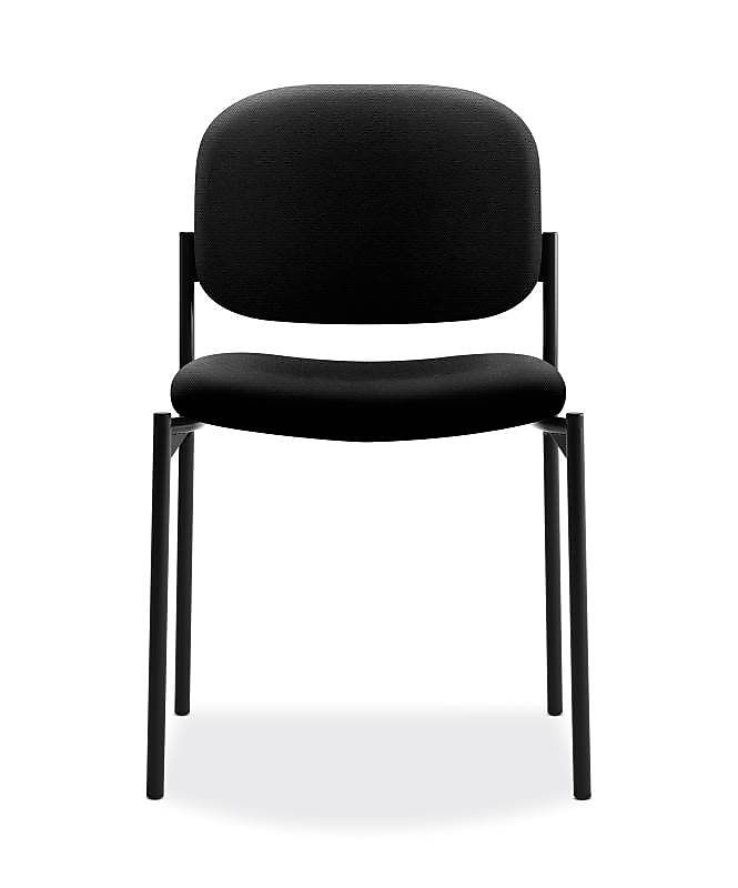 HON Scatter Fabric Stacking Guest Chair, Black