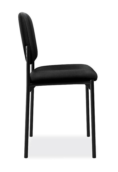 HON Scatter Fabric Stacking Guest Chair, Black