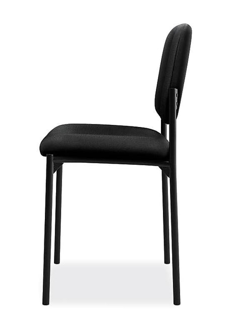 HON Scatter Fabric Stacking Guest Chair, Black