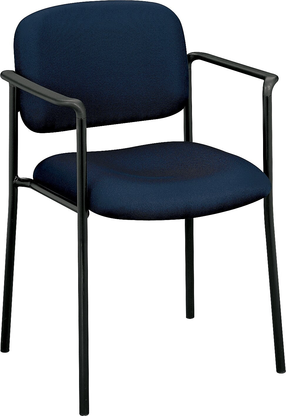 HON Scatter Fabric Stacking Guest Chair, Fixed Arms, Navy