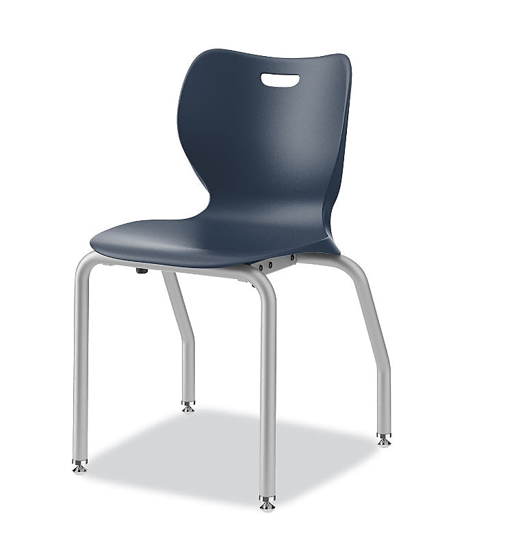 HON SmartLink 18" Student Stacking Chair, Polymer, Regatta/Platinum, 4 Per Carton