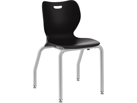 HON SmartLink 18"Student Stacking Chair, Polymer, Onyx/Platinum, 4 Per Carton