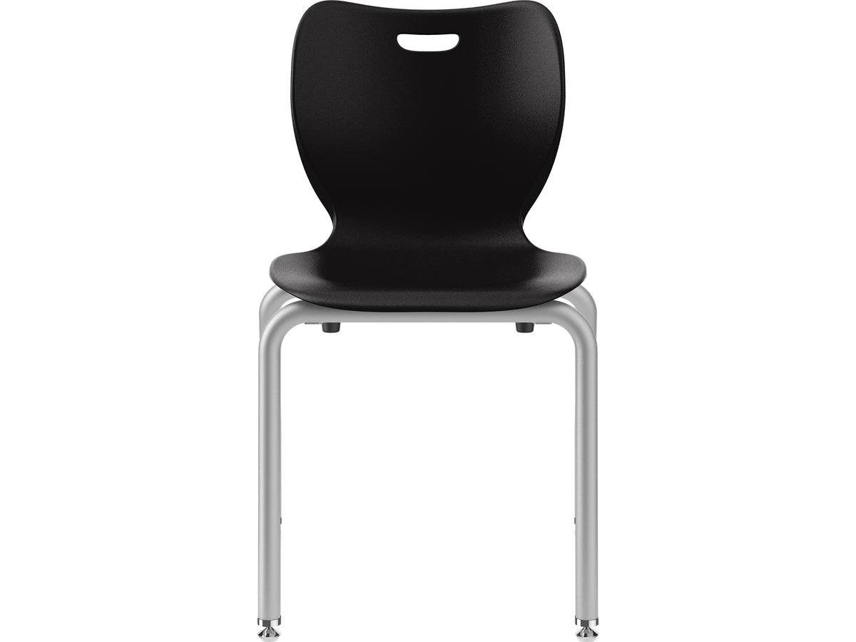 HON SmartLink 18"Student Stacking Chair, Polymer, Onyx/Platinum, 4 Per Carton