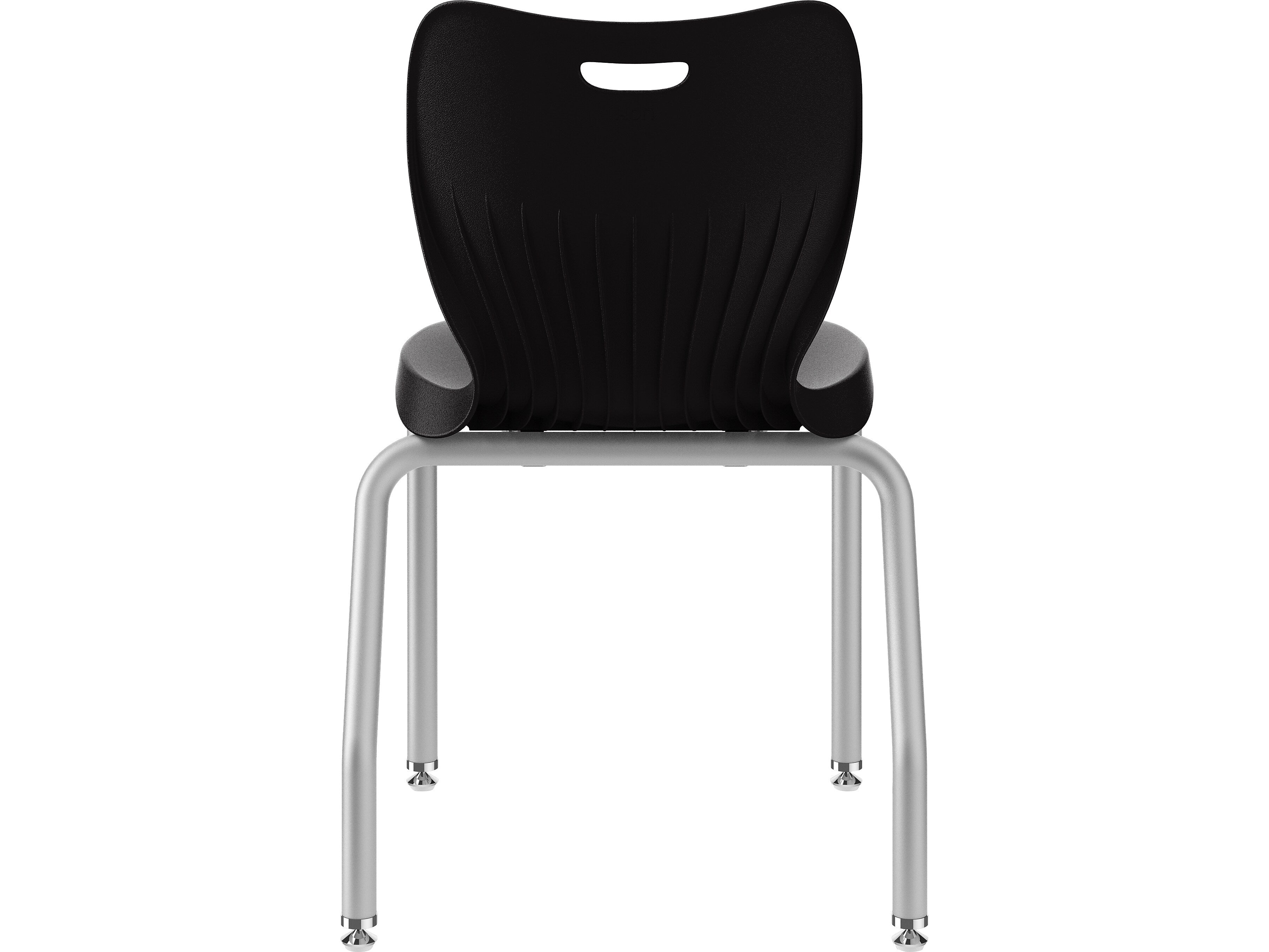 HON SmartLink 18"Student Stacking Chair, Polymer, Onyx/Platinum, 4 Per Carton