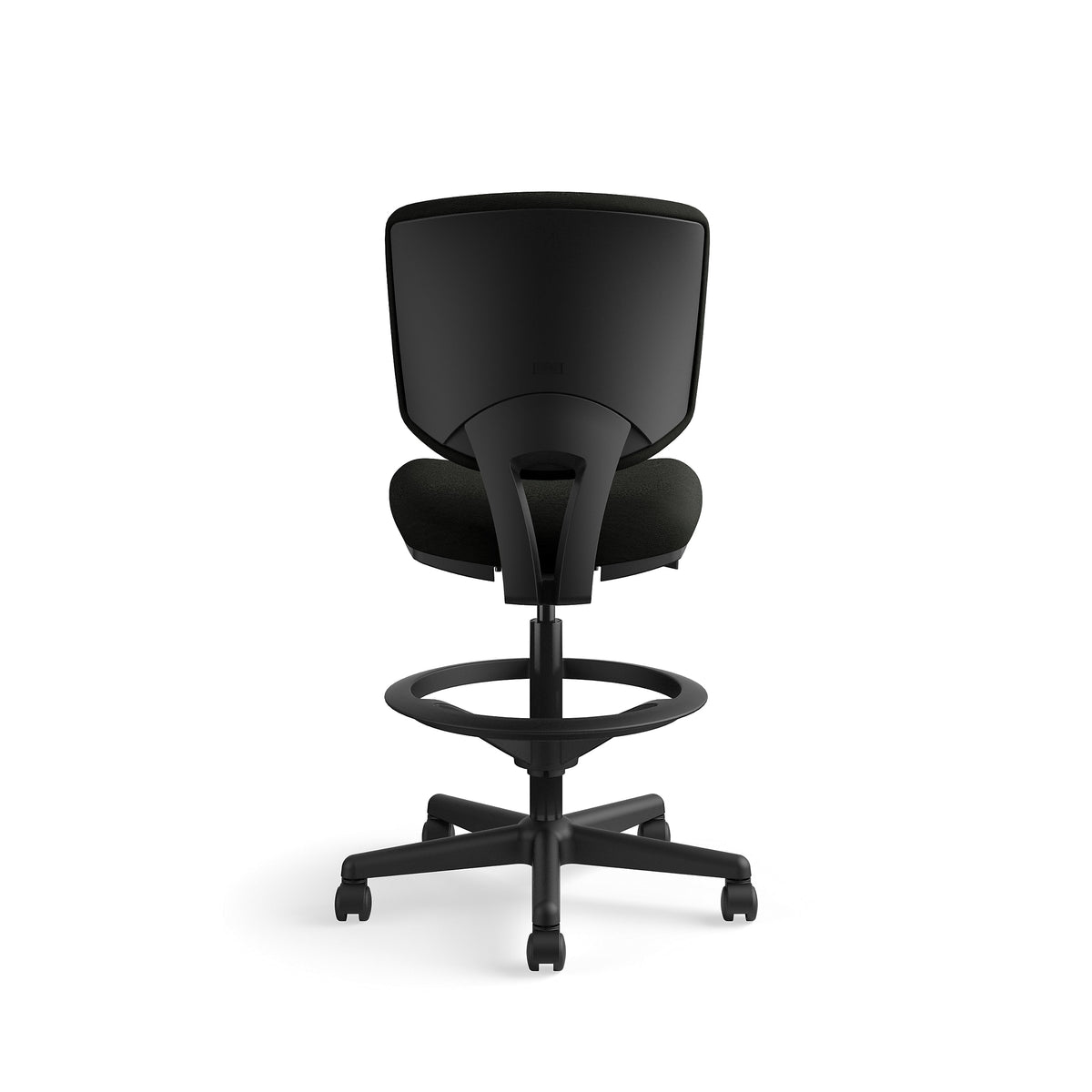 HON Volt SofThread Leather Computer and Desk Stool, Black