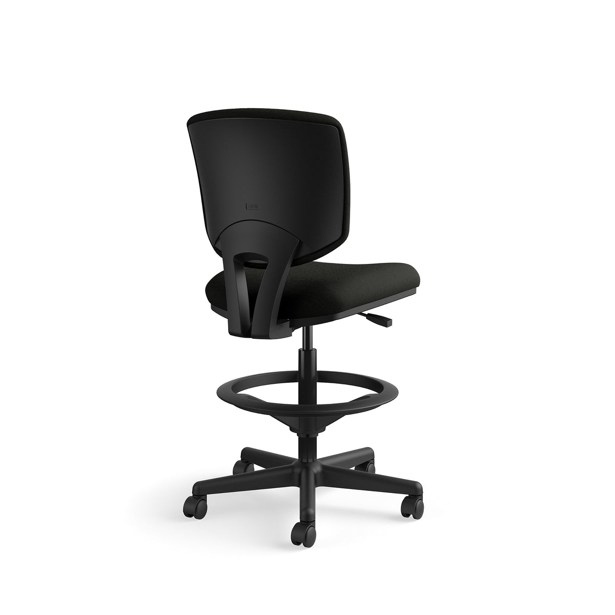 HON Volt SofThread Leather Computer and Desk Stool, Black