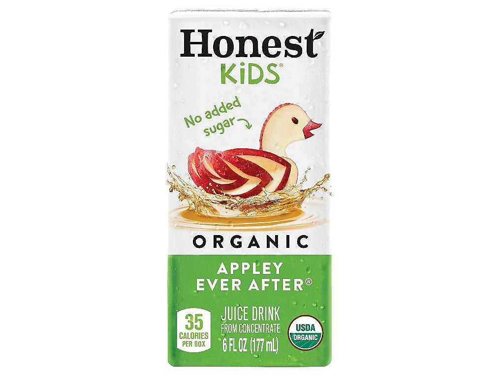 Honest Kids Appley Ever After Apple Juice Drink, No Sugar Added, 6 oz., 50/Carton