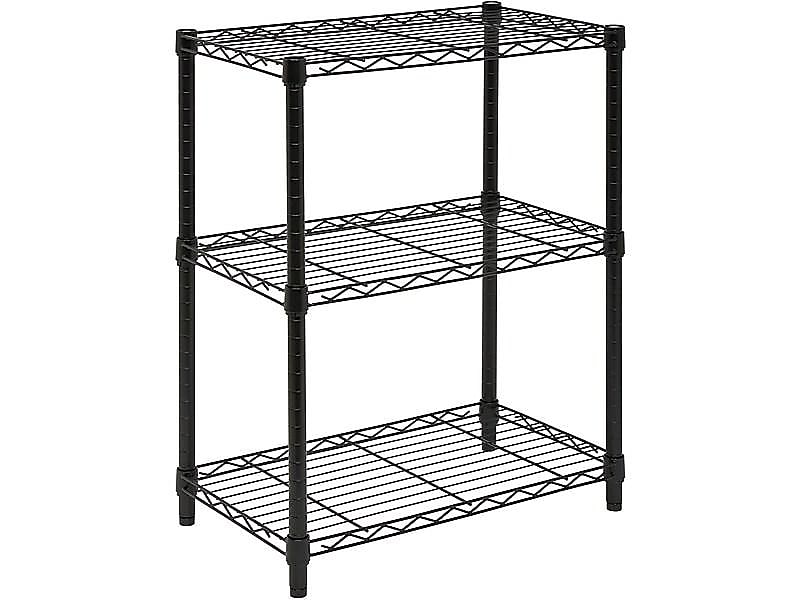 Honey-Can-Do 3-Shelf Metal Unit, 24", Black